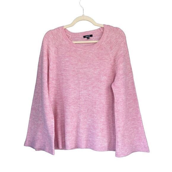 Premise Pink‎ Sweater Knit Pullover Bell Sleeve Cozy Casual Top Size M - Picture 1 of 4